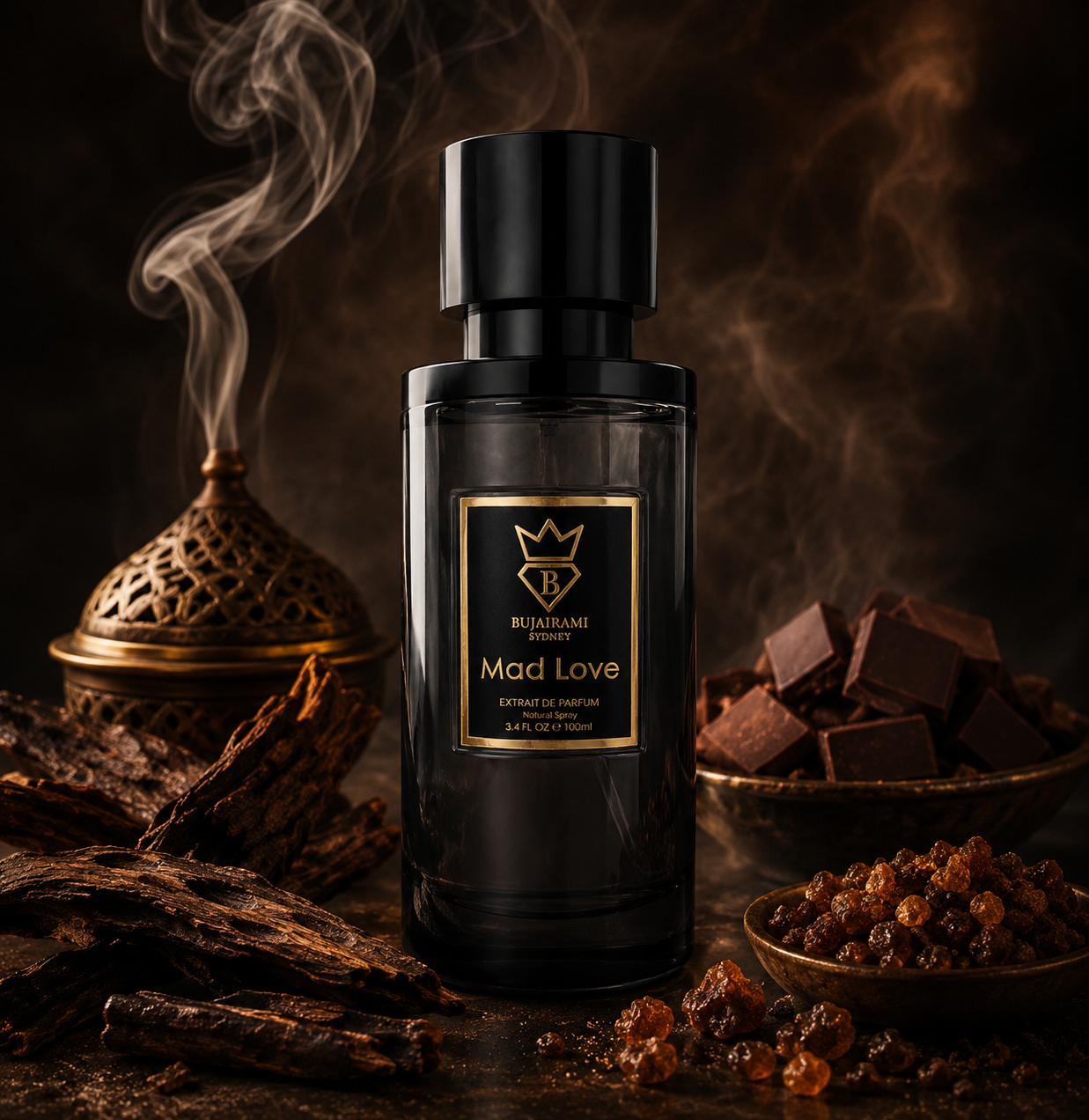 Bujairami Mad Love Extrait de parfum 100ml-inspired by Ombre Nomad LV-2,5 week delivery time